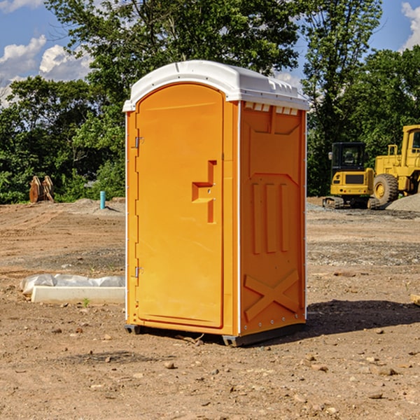 how often are the porta potties cleaned and serviced during a rental period in Crystal New Mexico